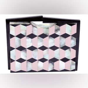 Nathalie Trad Geometric Abalone Box Purse clutch or crossbody
